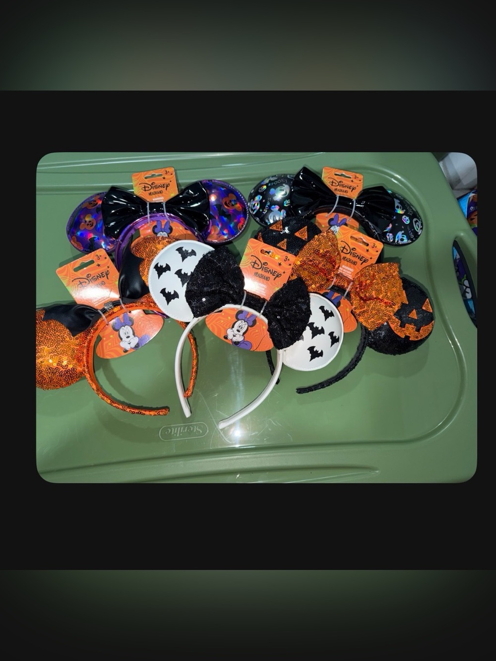 Disney Halloween MinnieDisney Halloween Minnie Mouse Bat Ears Headbands Lot of 5
